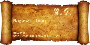 Magóczi Iván névjegykártya