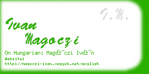ivan magoczi business card